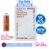 15pcs/15ml❤️[INNISFREE] Black Tea Youth Enhancing Treatment Essence 1ml (Sample Sachet)