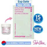 15pcs/15ml❤️[INNISFREE] Collagen Green Tea Ceramide Bounce Cream 1ml (Sample Sachet) | Just US$2.61! Shop now at StyleFollow