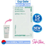 15pcs/15ml❤️[INNISFREE] UV Active Poreless Sunscreen 1ml (Sample Sachet)(SPF50+/PA++++)