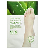 5pcs❤️[NATURE REPUBLIC] Real Squeeze Aloe Vera Moisture (Foot / Hand) Mask | Just US$7.78! Shop now at StyleFollow