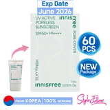 60pcs/60ml❤️[INNISFREE] UV Active Poreless Sunscreen 1ml (Sample Sachet)(SPF50+/PA++++)