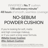 [INNISFREE] No-Sebum Powder Cushion 14g (SPF35/PA++) | Just US$11.73! Shop now at StyleFollow