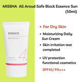 [MISSHA] All Around Safe Block ▶Essence Sun 50ml (SPF45/PA+++) | Just US$7.78! Shop now at StyleFollow